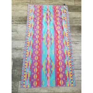 Terri Tori Vtg Brazil Beach Towel Southwest Aztec Geometric 56x31